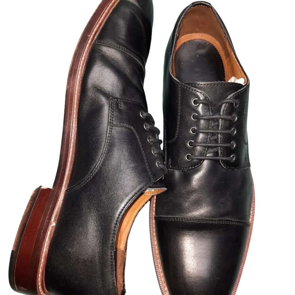 Blake McKay Clark T9 Black Leather Oxford Dress Shoe SZ 10.5